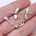 Multi-Color Zinc Alloy Hammered Bow Tie Small Hole Spacer Beads for DIY Jewelry Making