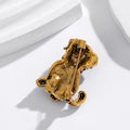 Black Gold Tone Dog Metal Brooch Pin for Jackets and Lapels view 3
