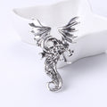 Flying Dragon Brooch Winged Body Gold and Silver Tone view 7