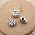 Antique Silver Floral Lock Shaped Bead for Jewelry Making view 2