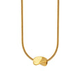 Twisted Wave Tube Pendant Snake Chain Necklace Gold Or Steel view 5
