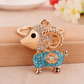 Jeweled Sheep Keychains in Five Colors With Braided Wrist Straps view 9