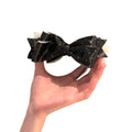Polka Dot Satin Bow Twist Hair Clip Pink White Black view 5