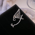 Silver Tone Butterfly Wing Left and Right Ear Cuffs view 6