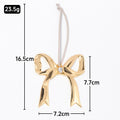 Christmas Metal Bow Starburst Snowflake Hangers Ribbon 3 Styles view 4