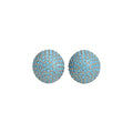 Blue Crystal Stud Earrings in Round and Open Rectangle Shapes view 5