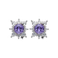 Lavender Crystal Starburst Ear Cuffs Statement Jewelry Design view 5