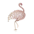Pink Crystal Flamingo Brooch A Pale Pink Flamingo Covered In Crystals view 5