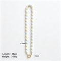 Eleven Color Abacus Bead Necklaces With Round Carabiner Clasps view 9