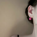 Blue Green And Pink Teardrop Hook Earrings With Decorative Details view 4