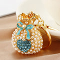 Pearl Heart Fortune Pouch Keychains with Sheer Bows and Bare Loops view 5