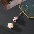 Lucky Cat Phone Strap Charm with Flocked Paw 5 Colors view 4