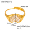 Geometric Solitaire Crystal Ring in Eight Shapes and Finishes view 9