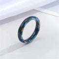 Chunky Marbled Resin Band Rings in Six Swirl and Tortoiseshell Patterns view 5