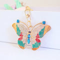 Multicolor Rhinestone Butterfly Keychain With Lobster Clasp view 4