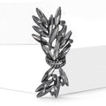 Marquise Crystal Leaf Cluster Bow Brooch Four Colors view 3