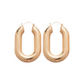 Silver Tone Sculpted Oval Hoop Earrings Matching Jewelry Pair view 5