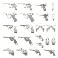 Realistic Antique Silver Gun and Bullet Metal Charms for Jewelry and Craft Projects view 5