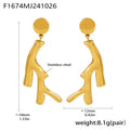 Stainless Steel Tree Branch Earrings Stud Dangle Gold Silver view 7
