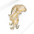 Crystal Tiger Brooch In 2 Color Variants For Jackets and Scarves view 4