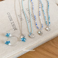 Blue Coastal Bead Necklace And Earring Jewelry In Five Styles view 4