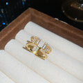 Crystal Open Rings Square Scallop and Floral Styles view 6