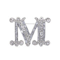 Gold Tone Silver Tone Initial Letter Crystal Two Designs Metal Brooch Pin view 6