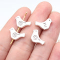 15x9.2x3mm 1.3g Antique Silver Zinc Alloy Swirl Bird Small Hole Spacer Beads for Bracelet Making