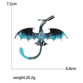Western Dragon Enamel Brooch Four Colors Crystal Accents view 8