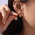 Gold Shell Pendant Set Blue Crystal Beads Necklace Bracelet view 3