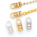 Metal Chain End Connectors in Three Sizes and Three Finishes view 4