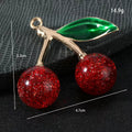 Cherry Charm Pendant Glossy And Glitter Finish Two Sizes view 3