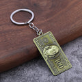 Metal 100 Dollar Bill Design Keychain in Five Finishes view 4