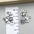 Vintage Antique Silver Sports Equipment Metal Charms with 81 Listed Options view 7