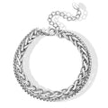 Double Layer Braided Wheat Box Chain Steel Bracelet view 5