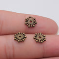 Sunburst Small Hole Metal Beads in Three Antique Finishes view 4