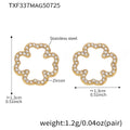 Clover Openwork Zircon Necklace Bracelet Stud Earrings Set view 7