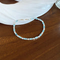 Aqua Crystal Bracelets Turquoise Necklace Square Studs view 2