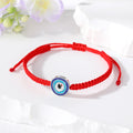 Red Woven Cord Silver Tone Hamsa Evil Eye Adjustable Bracelets view 7