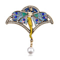 Flower Enamel Metal Brooch Pin 6.2 x 6.1 cm for Jackets and Lapels view 1