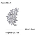 Crystal Leaf Cluster Rhinestone Brooch Eleven Colors view 8