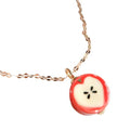 Apple Slice And Ladybug Pendant Necklaces In Gold Tone Metal view 5