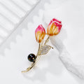 Tulip Enamel Metal Brooch Pin for Jackets and Lapels view 5