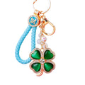 Moonstone Clover Keychains with Fortune Cords and Loose Heart Loops view 5