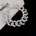 Chunky Oval Link Chain Necklace in Gold Tone or Silver Tone view 7