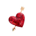 Red Gold Tone Flower Enamel Metal Brooch Pin 5.5 cm view 5