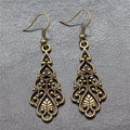 Filigree Teardrop Earrings in Detailed Metal Finishes for Jewelry Making view 6