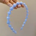 Acrylic Bubble Bead Headbands Large Small Alternating Band view 6