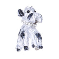 Sculpted Poodle Dog Brooch Pin in Gold or Silver Tone view 6