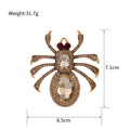 Pink Gold Tone Spider Crystal Four Designs Metal Brooch Pin view 2